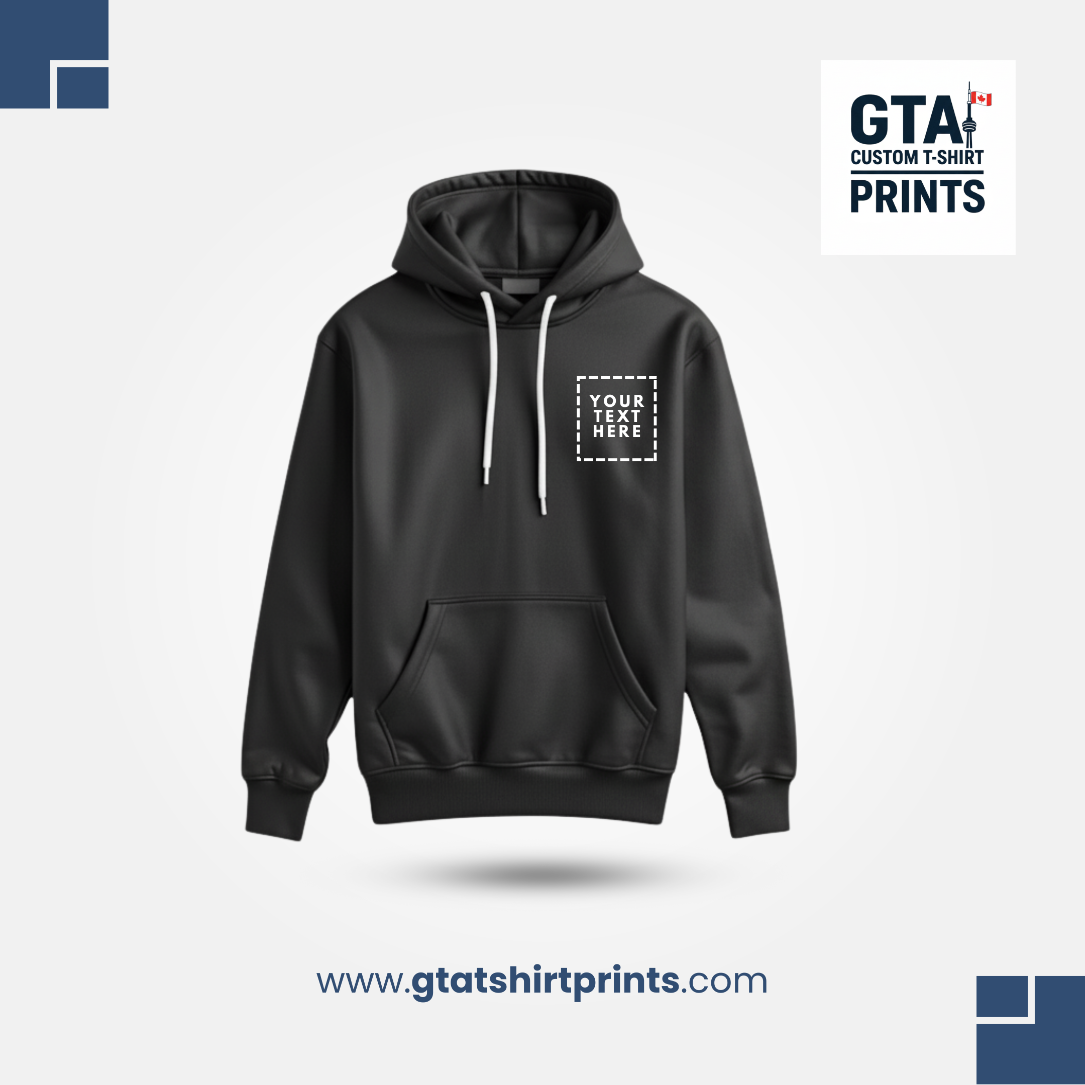 Custom Hoodie — Personalized Text or Logo | GTA Custom T-Shirt Prints