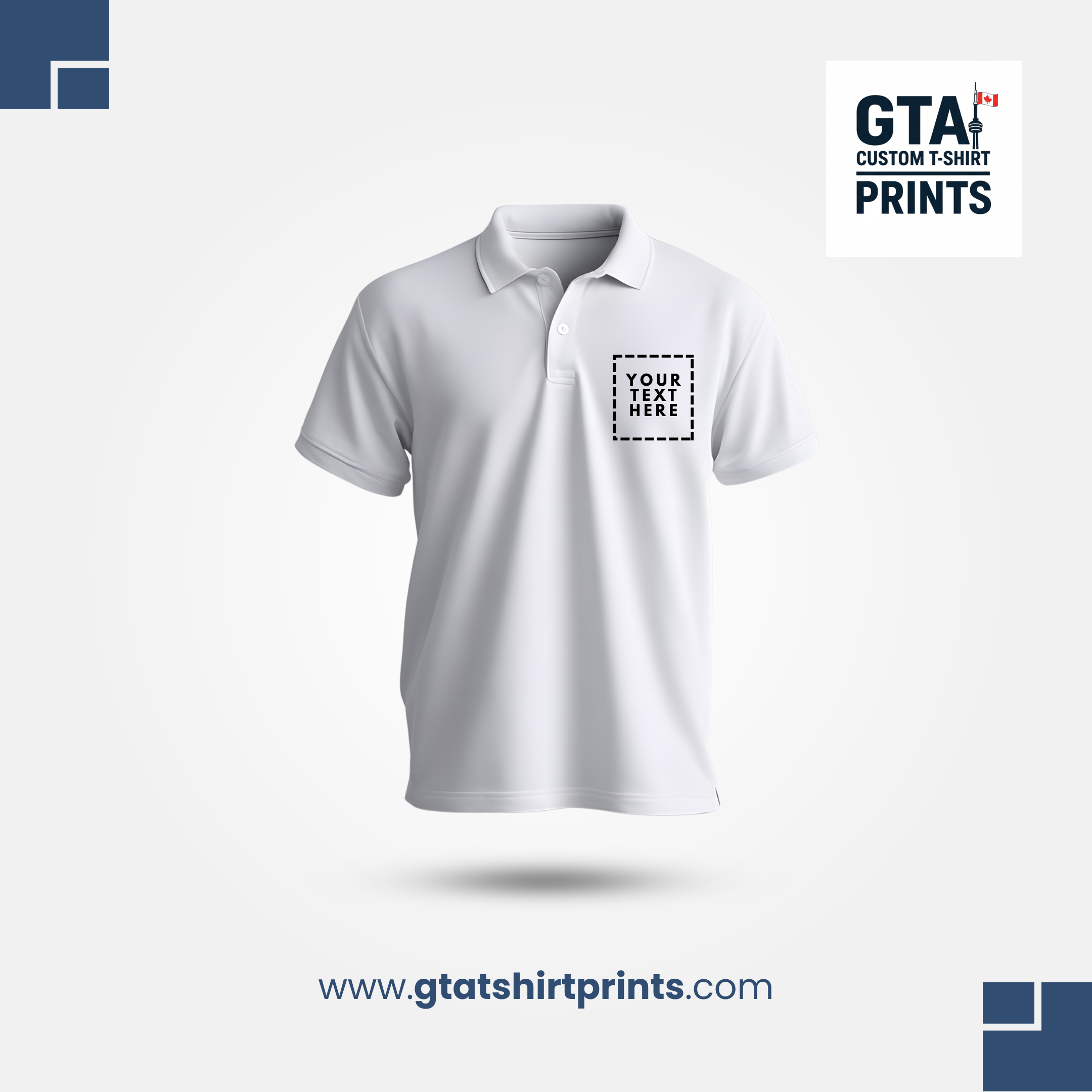 GTA Custom Polo Shirt — Add Your Logo or Text | GTA Custom T-Shirt Prints