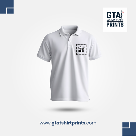 GTA Custom Polo Shirt — Add Your Logo or Text | GTA Custom T-Shirt Prints